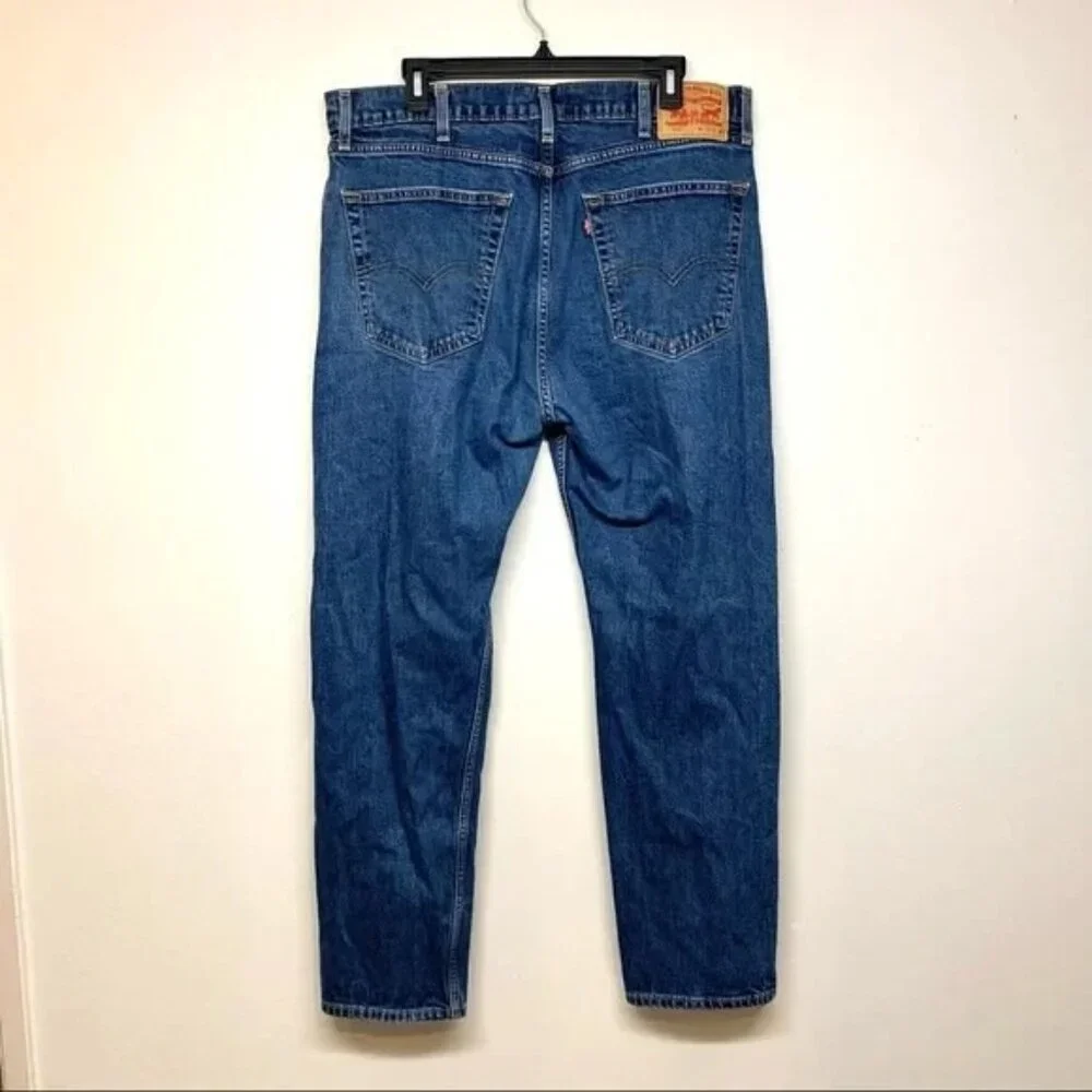 Levis 505 Jeans Mens 38x32 Regular Straight Medium Wash Blue Denim‎ Casual